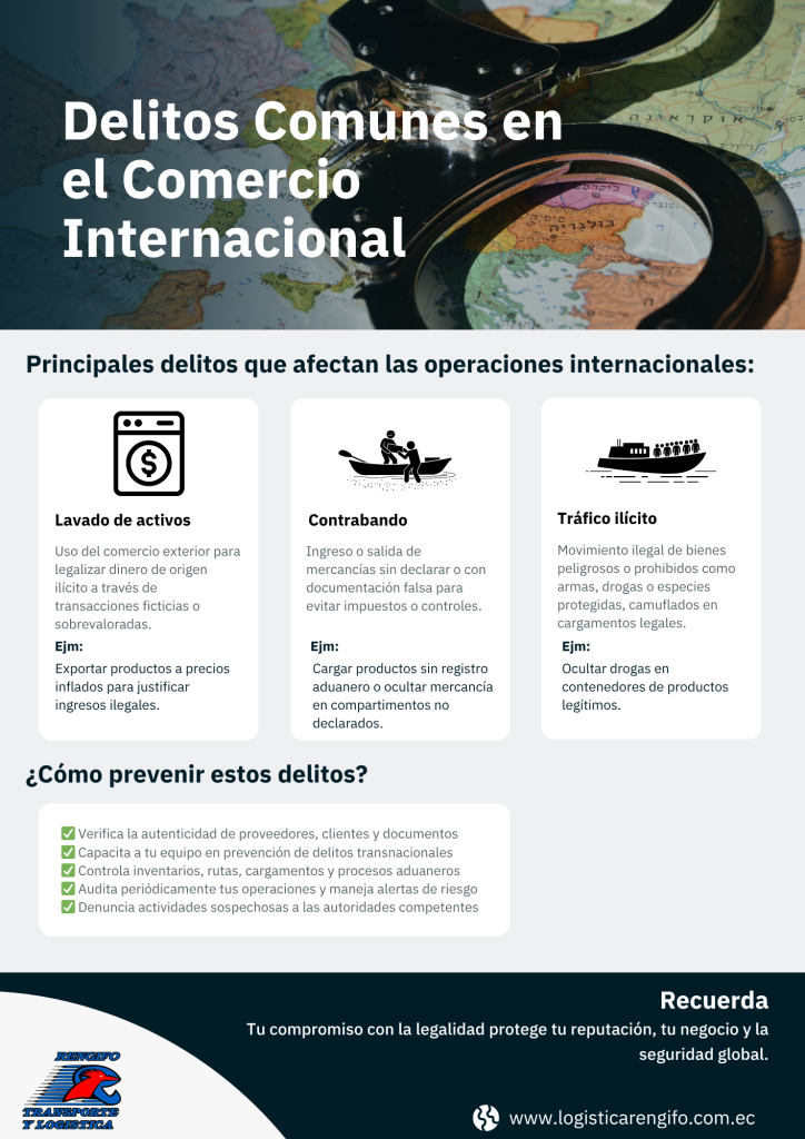 Infografia sobre los delitos comunes en el Comercio Internacional